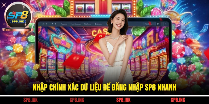 Nhập chính xác dữ liệu để đăng nhập SP8 nhanh