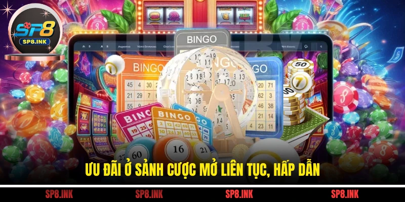 Ưu đãi ở sảnh cược mở liên tục, hấp dẫn